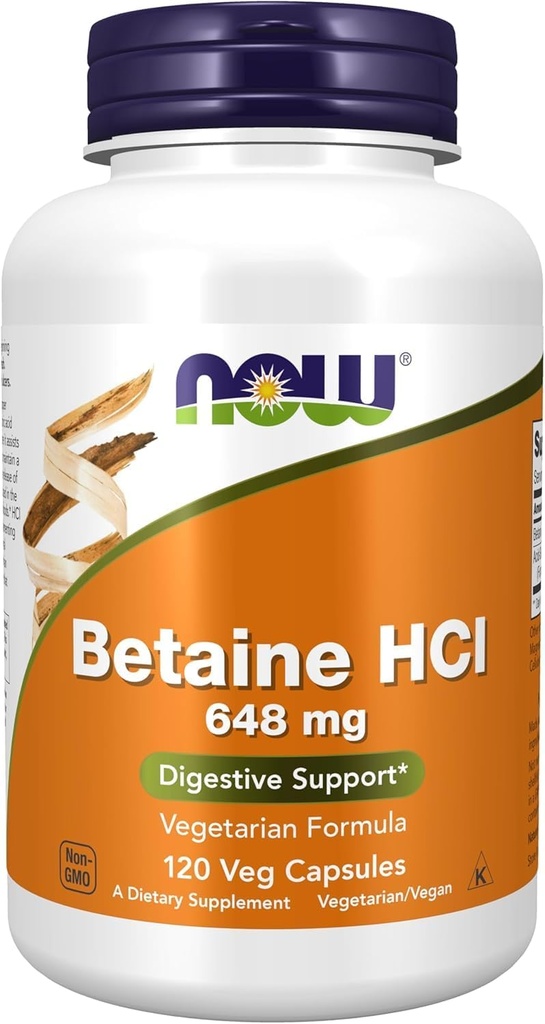 NU FØDEVARER BETAINE Hcl, 120 Greve