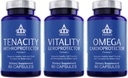 Thrivous Geroprotector Stack - Vitality + Tenacity + Omega Longevity Bundle for Metabolic, Joint & Heart Support - 180 Veganske kapsler