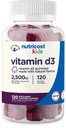 Nutricost Kids Vitamin D3 Gummies 2.500 IE (62.5mcg), 120 Gummies - blandet berry smag