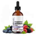 Magnesium Glycinate Liquid Supplement Kvinder, Mænd og Børn - Magnesium Bisglycinate 100 mg for naturlig ro, Muskel Inddrivelse - flydende vitaminer (30 dage) - Berry Flavor