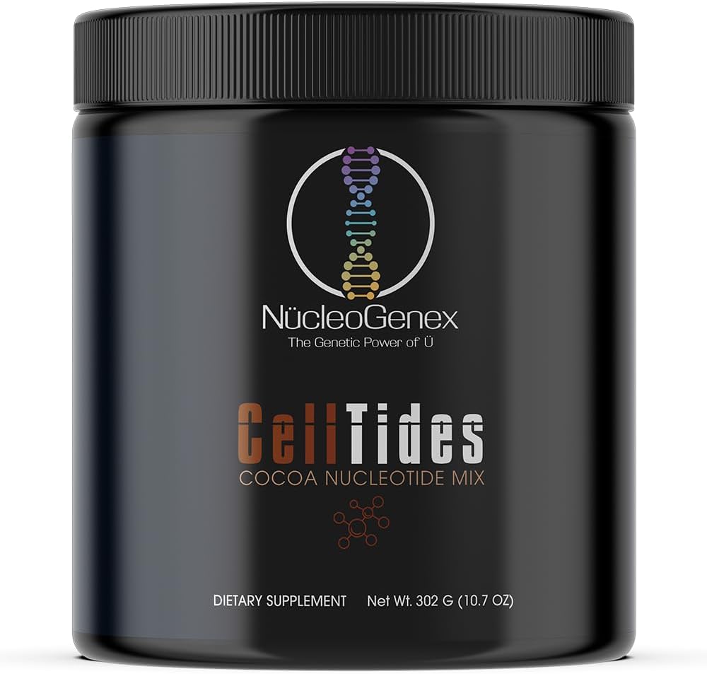 CellTides Cocoa Flavor - Nukleotide- baseret næringstilskud for forbedret cellular sundhed - understøtter fordøjelsessundhed, næringsstof Absorption, og mikroflora vækst - Net Wt. 302g