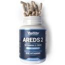 AREDS 2 Eye Vitaminer - VisiVite Vitaminer for øje sundhed uden E-vitamin - Eye Vitaminer for seniorer - Lutein og Zeaxanthin Kosttilskud - 60 kapsler