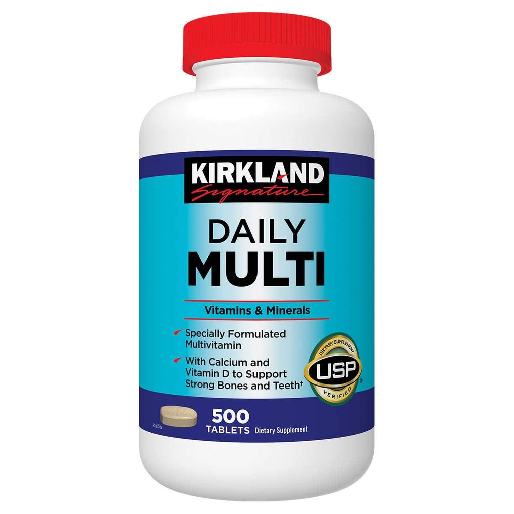Kirkland Signature Daily Multi, 500 tabletter (2 pakker)