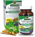 Naturens svar Ashwagandha Root med Hellige Basilikum 60 Kapsler Budding124; Understøtter en sund reaktion på stress * Budding124; Slap af og Unwind *.