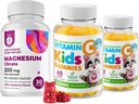 C-vitamin Gummies 120 tælle for børn & voksne 240 mg og Magnesium 200 mg Gummies - immunforsvar Lav- Sukker Chewable Gummy Vitaminer til tandlæger med Magnesium Calm Chews for børn & voksne sukkerfri