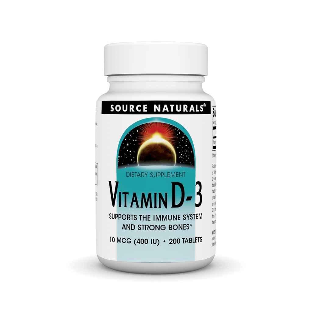 Kilde Naturals D3- 400 IE 200 tabletter