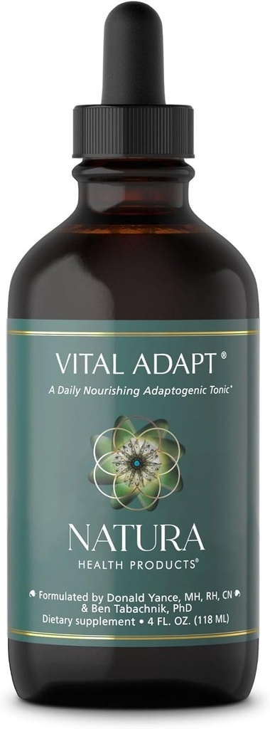 Natura Health Products Vital Adapt Supplement - Daily Nourishing Adaptogen Tonic til Endokrine Function Support - Med Rhodiola, Ashwagandha, Cordyceps, Reishi (4 Fluid oz)