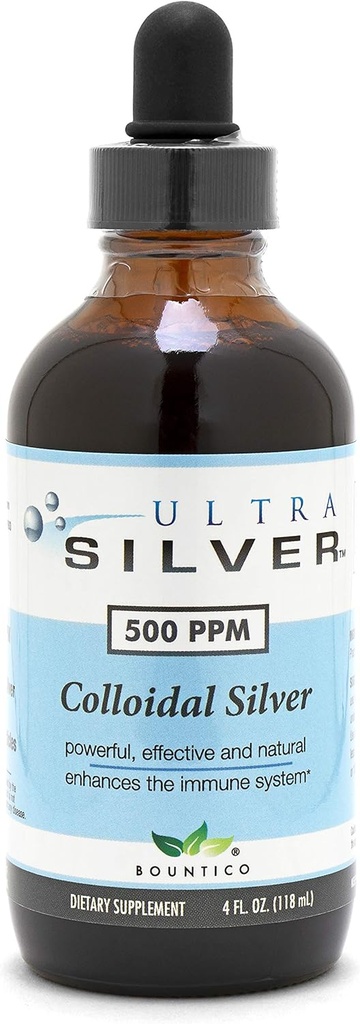 Ultra Silver ® Colloidal Sølv - 124; 500 PPM, 4 Oz (118mL)
