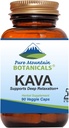 Pure Mountain Botanicals Kava Kava Kapsler - 90 Kosher Vegan Caps med 400mg Wild Vanuatu Kava Root Extract