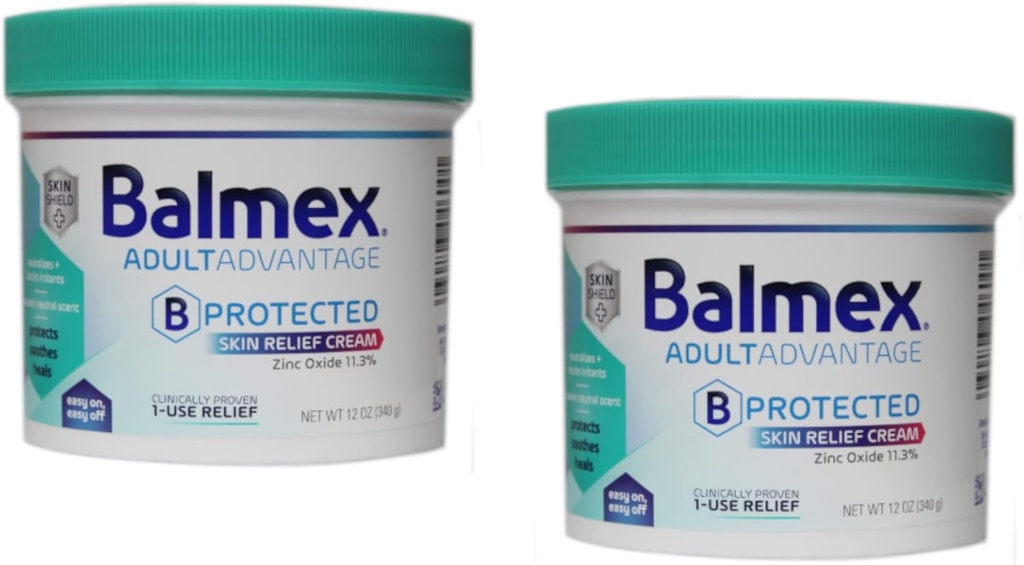 Balmex Adult Care Udslæt Cream, 12oz, (pakning med 2)