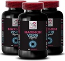 Eye support - EYE VISION SUPPLEMENT - Lens klarhed, Fokus skarpere, Lyse scener, Eye skarphed, Crystal klart syn, Visuel boost, Fokus støtte, Clearer vision, Fokus fordel 3 Flaske 180 Caps