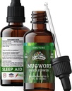 Mugwort Extract Liquid Drops - Organic Afslapning, Sleep Support Drops - Natural Mugwort Tincture - Lavet i USA - 2 Fl Oz