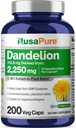 NusaPure Dandelion Root 20:1 Extract, 112.5 mg Equivalent to 2,250 mg 200 Veggie Capsules (Non-GMO, Vegan)