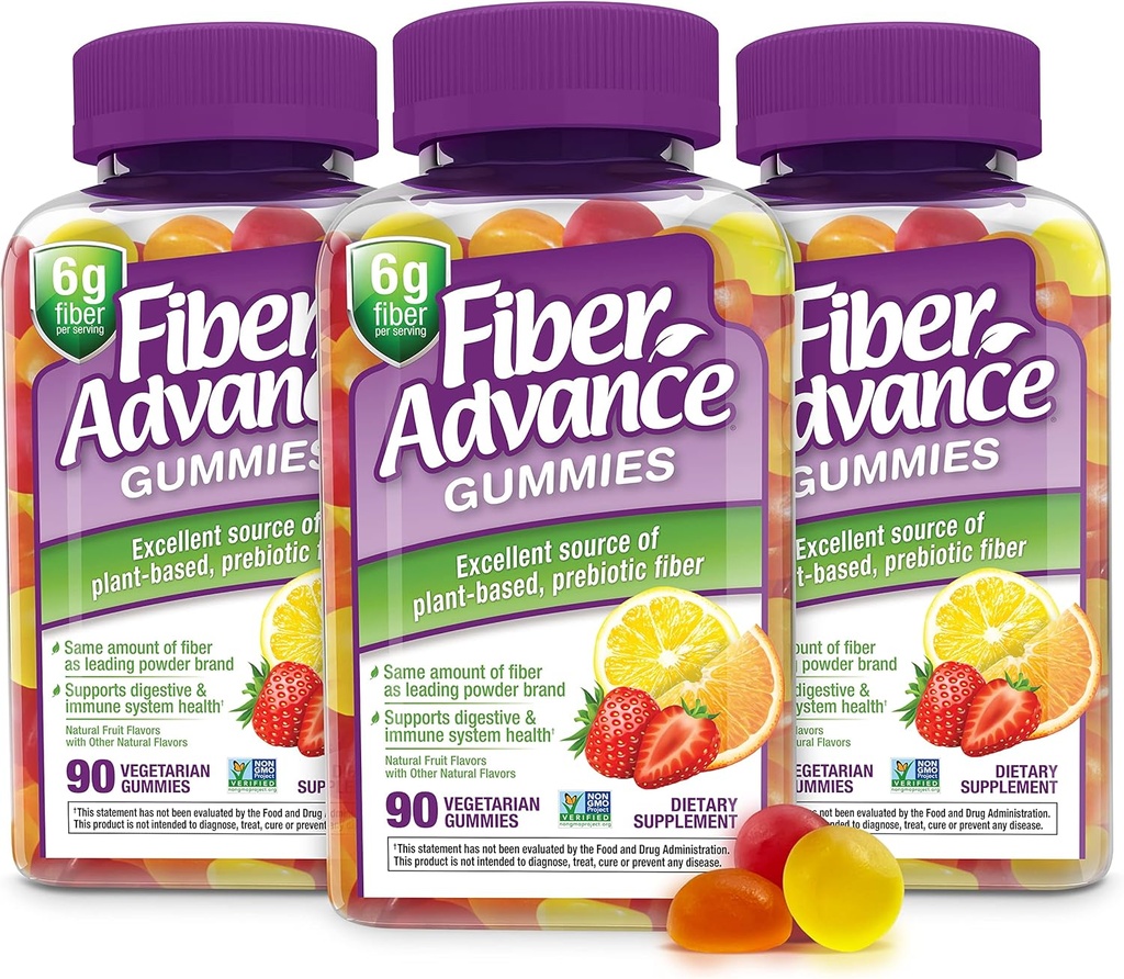 Fiber Advance Gummies against 124; 100% Plant Based Fiber Supplement for fordøjelsesmæssig sundhed