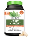 Zenvise sundhed fælles støtte supplement med Glucosamin Chondroitin MSM, Curcumin & Sulfate - Fælles sundhed for kvinder & mænd - Mobilitet og fleksibilitet støtte til Knee, Cartiage & Bone - 180 Greve