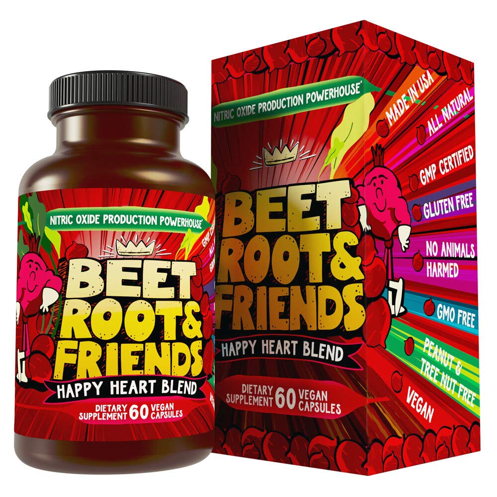 Beet Root Capsules - Cirkulation, Heart- Sund energi - w Grape Seed Extract & Ginseng 60 Grev Vegan
