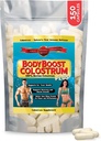 BodyBoost Colostrum Kapsler, 100% Bovine Colostrum Powder, Immunbooster tillæg med immunoglobulin & Lactoferrin, Super Food for Gut Health, Diverse Indtagelse, 150 Kapsler