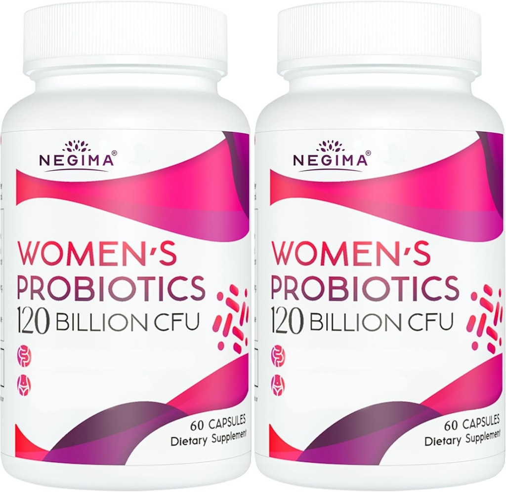 Negima Menopause Kosttilskud til kvinder, 120 Millioner CFU 'er Probiotika til kvinder, 13-in-1 urter & botanicals Complex, for Hormone Menopause, Hot Flashs, Night Sweats, Mood Swings, Sove - 120 Kapsler