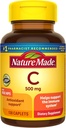 Vitamin C 500 mg Caplets with Rose Hips, 130 Count