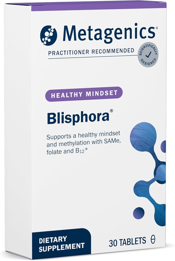 Metagenics Blisphora - Methylation Support Supplement* - Supports a Healthy Mindset* - with Vitamin B12, Folate & Same - Non-GMO & Gluten-Free - 30 Tablets