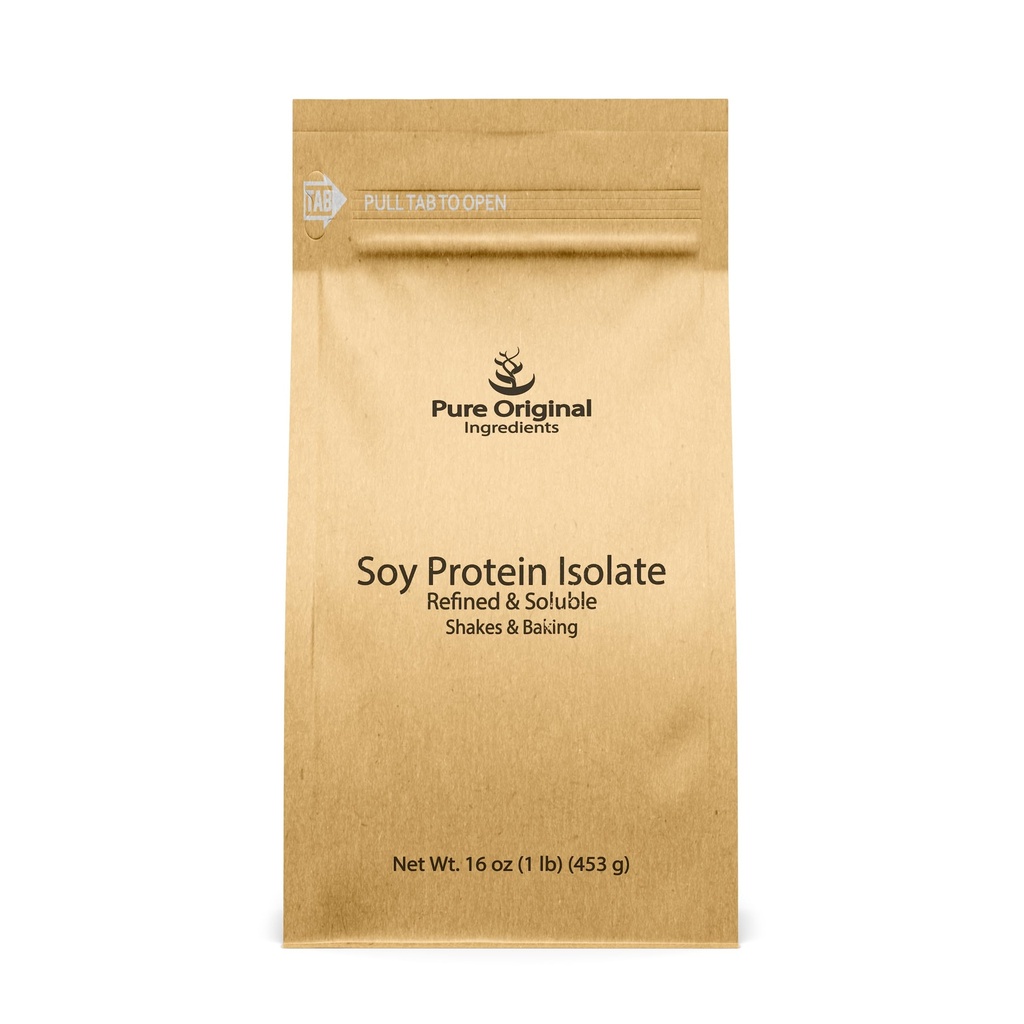 PURE ORIGINAL INGREDIENSER Soy Protein Isolate, Altid Ren, Ingen Fyldere eller Tilsætningsstoffer (1 Pund)