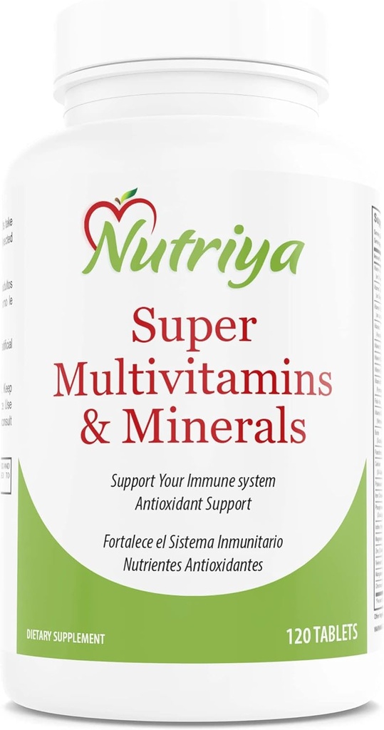 Nutriya Super Multivitaminer og mineraler - for kvinder og mænd - mere end 70 Vitamin, Mineraler, antioxidanter, Aminosyre - understøtter cellulær energi produktion og immunsystem sundhed