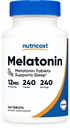 Nutricost Melatonin 12mg, 240 tabletter - 12mg per servering, non- GMO, gluten fri