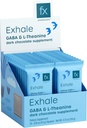 Fx Chocolate Exhale - Afslappende chokolade supplement til støtte rolig + stress reaktion - Sukker Free Cacao med 100mg GABA + 100mg L- Theanine - Keto Dark Chocolate - Vegan + Non- GMO (30 stykker)