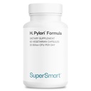 Supersmart H. Pylori Formel 20 Millioner CFU per dag (høj potens) - Patenteret Pylopass Probiotisk Lactobacillus Reuteri DSM 17648 Supplementet 124; Non- GMO & Gluten Free - 60 Vegetariske kapsler