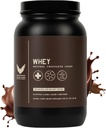 High Level Whey Protein Powder Stevia Sweetened, Natural Chocolate Shake, 24g Protein, Ultra Filtreret Non- GMO, fordøjelsesenzymer, Gluten Free, Memory, 2 LB, Whey Protein med Stevia