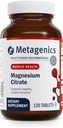 Metagenics Magnesium Citrate - 300 mg Magnesium & 60 mg Calciumsupplement - med chelateret mineral - understøtter muskel & ben sundhed * - Glutenfri & vegetar - 120 Tæl