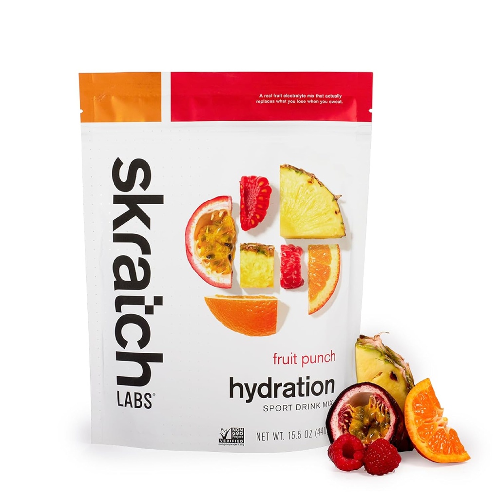 Skrattch Labs Hydration Pulver • 124; Sport Drink Mix • 124; Elektrolyter Pulver til motion, Endurance, og ydeevne • 124; Frugt Punch • 124; 20 Servering • 124; Non- GMO, Vegan, Kosher