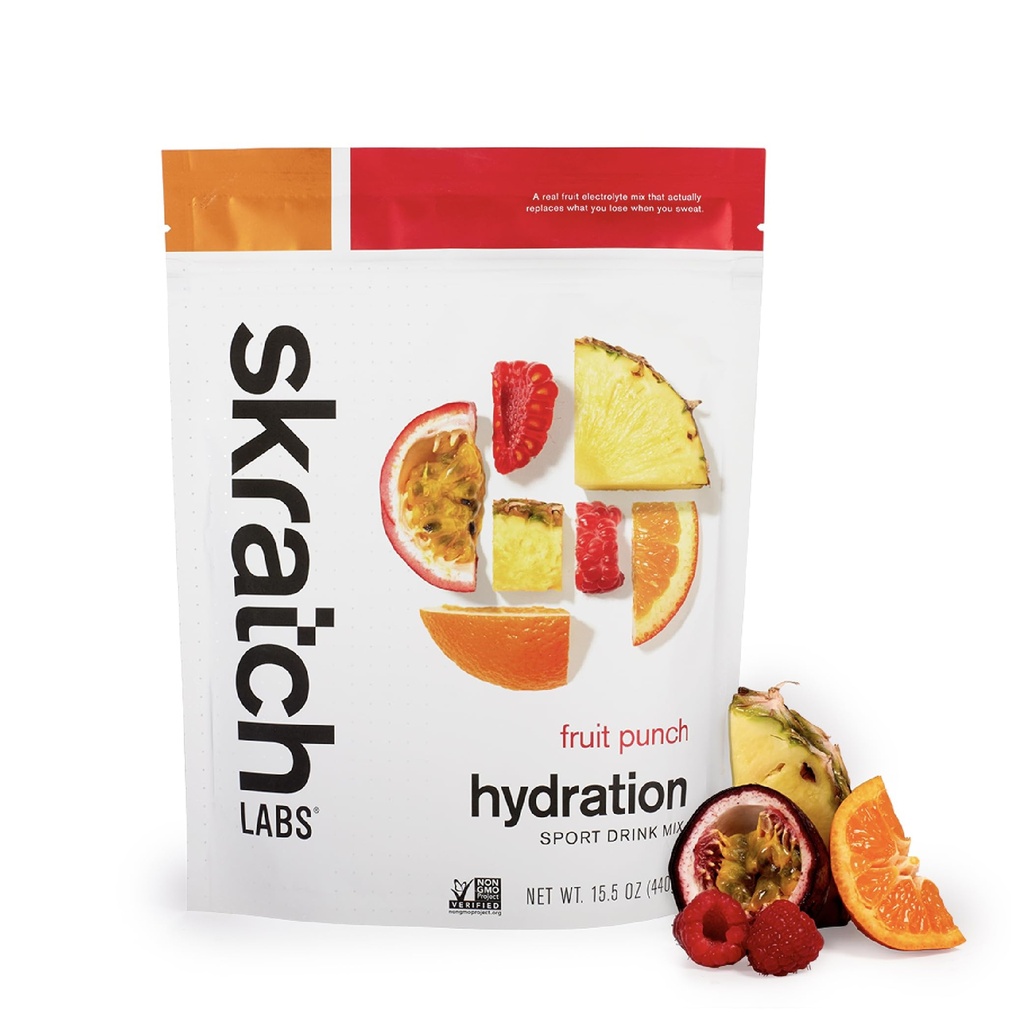 Skrattch Labs Hydration Pulver • 124; Sport Drink Mix • 124; Elektrolyter Pulver til motion, Endurance, og ydeevne • 124; Frugt Punch • 124; 20 Servering • 124; Non- GMO, Vegan, Kosher