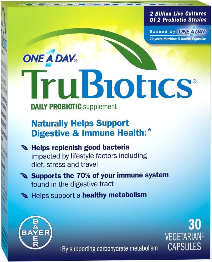 TruBiotics Daily Probiotic, 30 kapsler - Gluten Free, Soy Free fordøjelsesfremmende + immunforsvar support supplement til mænd og kvinder