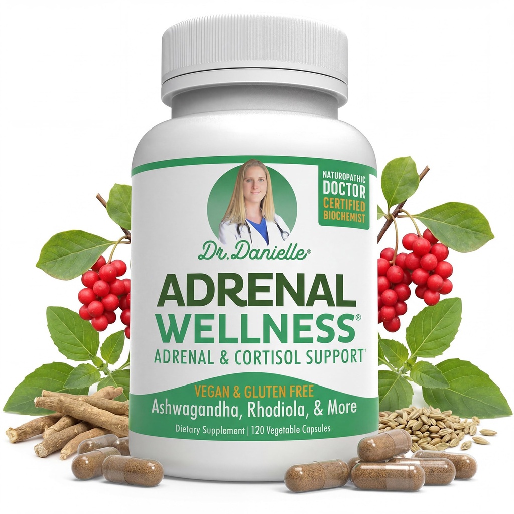 Adrenal Wellness Ashwagandha & mere - Organisk sind, Body Support af Dr. Danielle, 120 Kapsler