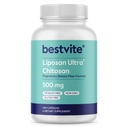 BESTVITE Liposan Ultra Chitosan 500mg (240 kapsler) - Patenteret hurtigere fungerende end regelmæssig Chitosan - Ingen Stearates - Ingen Fillers