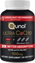 Qunol Ultra CoQ10 100mg 3X Bedre Absorption Patenteret Vand og fedt Opløseligt naturligt supplement Form Coenzym Q10 Antioxidant for Heart Health Packs Softgels, 120 Greve