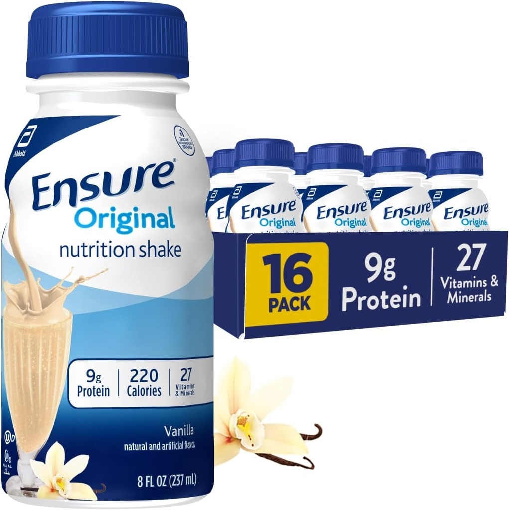 Sikre original vanille Nutrition Shake 124; Meal Erstatning Shake 124; 16 Pack