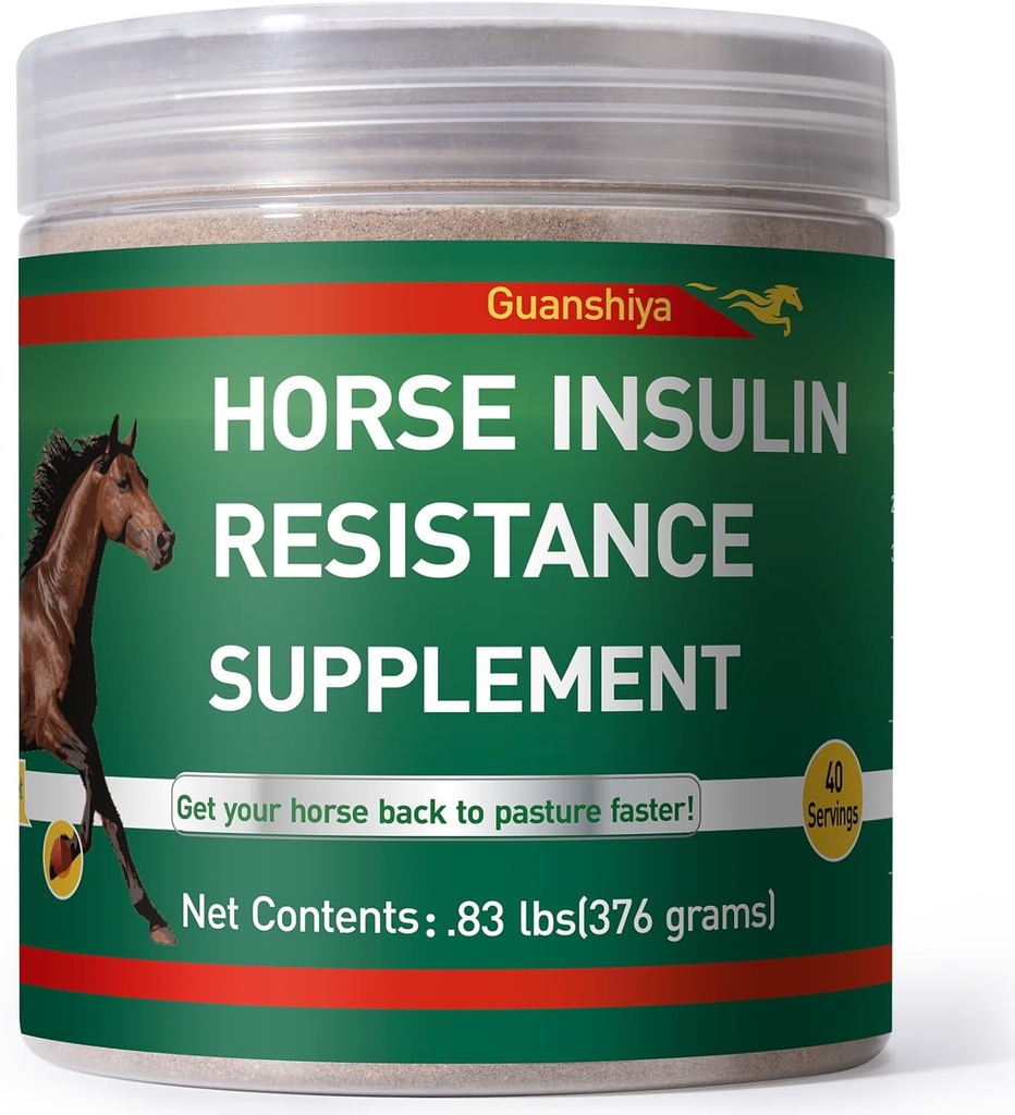 Insulinresistenssupplement for heste - Horse Laminitis Treatment - Natural Laminitis Herbal Powder for Sore Feet & Kronisk Laminitis, 0, 83lb (40- dages forsyning)