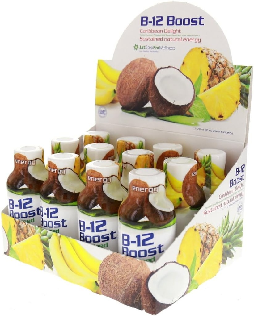 1st Step High Performance Fitness B- 12 Boost, 12- 2oz Flasker