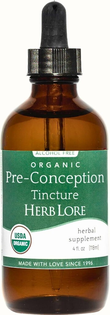 Herb Lore Organic Pre- Conception Tinktur - Alkohol gratis flydende Fertilitet Støtte til kvinder