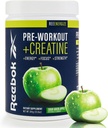Reebok Pre- Workout Pulver • 124; 200mg Natural Coffein, 3g Creatinine Monohydrat • 124; Ren energi - Pre Workout for Styrke, Focus & Pump • 124; Informed- Sport Certified • 124; ReeEnergize • 124; Sour Green Apple