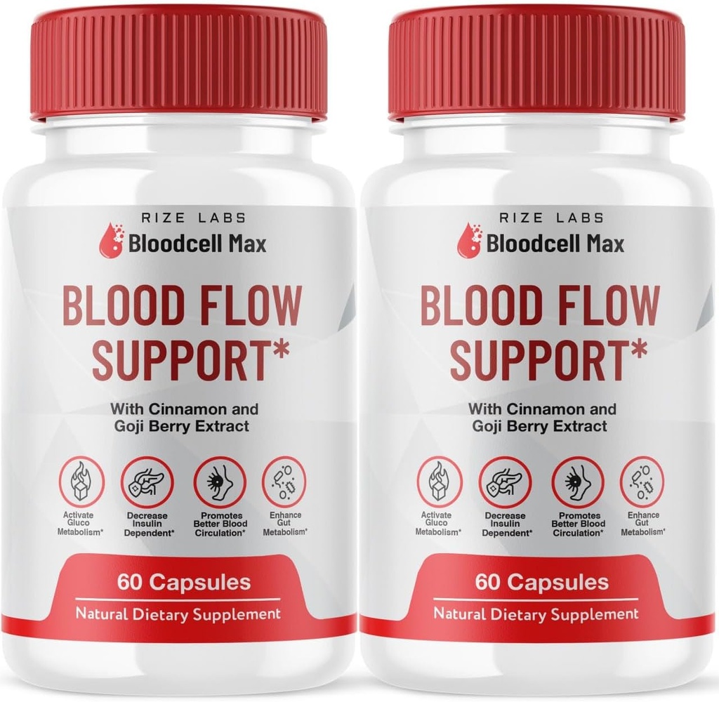 (2 Pack) Bloodcell Max - Bloodcell Max Capsules to Maintain Healthy Levels, Bloodcell Max Advanced Formula for Overall Health, BloodcellMax Pills Review (120 Capsules)