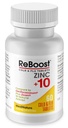 MediNatura ReBoost Zink + 10 MAX Cold & Flu Symptom Relief Fast- Active, Non- Drowsy Natural Lindrende Homøopatisk Hjælper Relieve Hele kroppen ubehag, Hoste, Træthed, Congestion - Lemon - 60 tabletter
