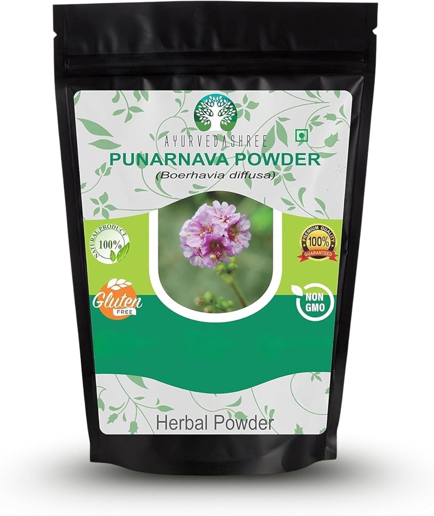 Punarnava Powder 200 Gm I Boerhavia diffusa I Supports Weight Management, Nyre, Lever og mere I Ikke GMO I Vegan I Gluten Free