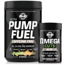 PMD Sport Ultra pumpe brændstof koffein fri - Pre workout - Rainbow Sherbet (30 Servere) Sport Omega udskæringer Elite termogene Fat Burner (90 Softgels)