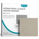 Dimora Upgrade Sølv Calcium Alginate Sår Klædning -Antibakterielle Non Stick Gauze, Højtbøjet Steril Bandage Pads, 4 "x 4" Patches 5 pakker