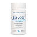 Bioteknologi Forskning B12-2000 ™ Vitamin B12 2000 mcg, B6, Folate- B12 Sublingual Lozenges, Methylation Support, Høj Potens, Meget Absorbable, Natural, Berry Flavor, Opløser Nemt -60 Greve