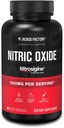 Jacked Factory Essentials Nitrooxide Booster - Patenteret Bonded L- Arginin Silicate 1500mg Pre Workout Supplement for Muskelvækst, Pumper, Vaskularitet og Energi - 90 Veggie Pills