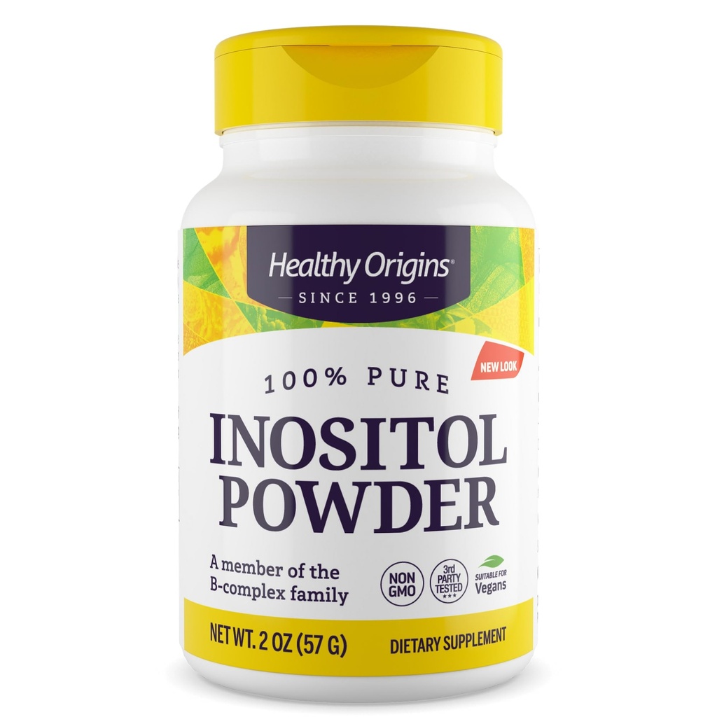Sunde origin Inositol pulver, 56, 7 g - for hud, hår & negle sundhed - vitamin B8 pulver supplement - en del af B Complex familie - Vegan, ikke-GMO & gluten- Free Supplement - 2 Oz